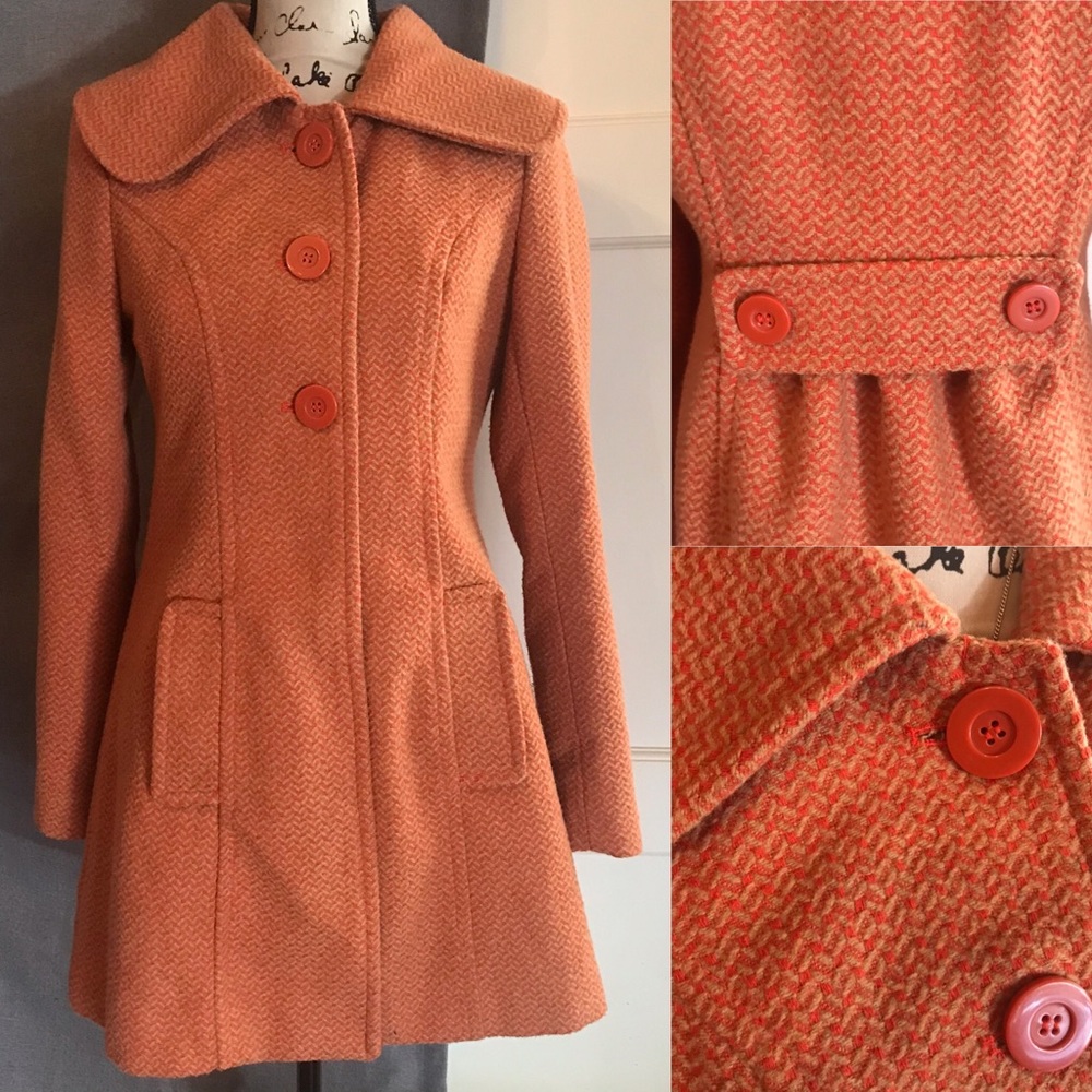 ANTHROPOLOGIE TULLE wool pea coat small